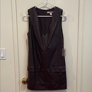 Forever 21 Dark Brown Faux Leather Dress